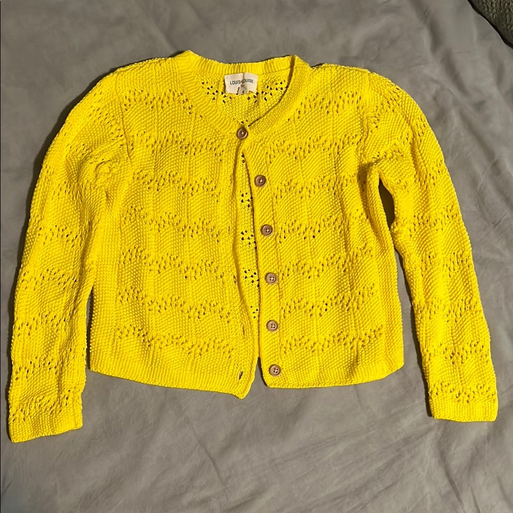 Louis Louise Sunny Yellow Knit Cardigan
